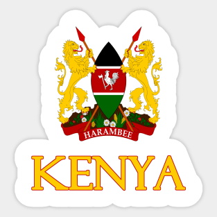 Kenya - Kenyan Coat of Arms Design Sticker